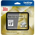 Brother International 12MM 8M Black on Matte Clear TZEM31